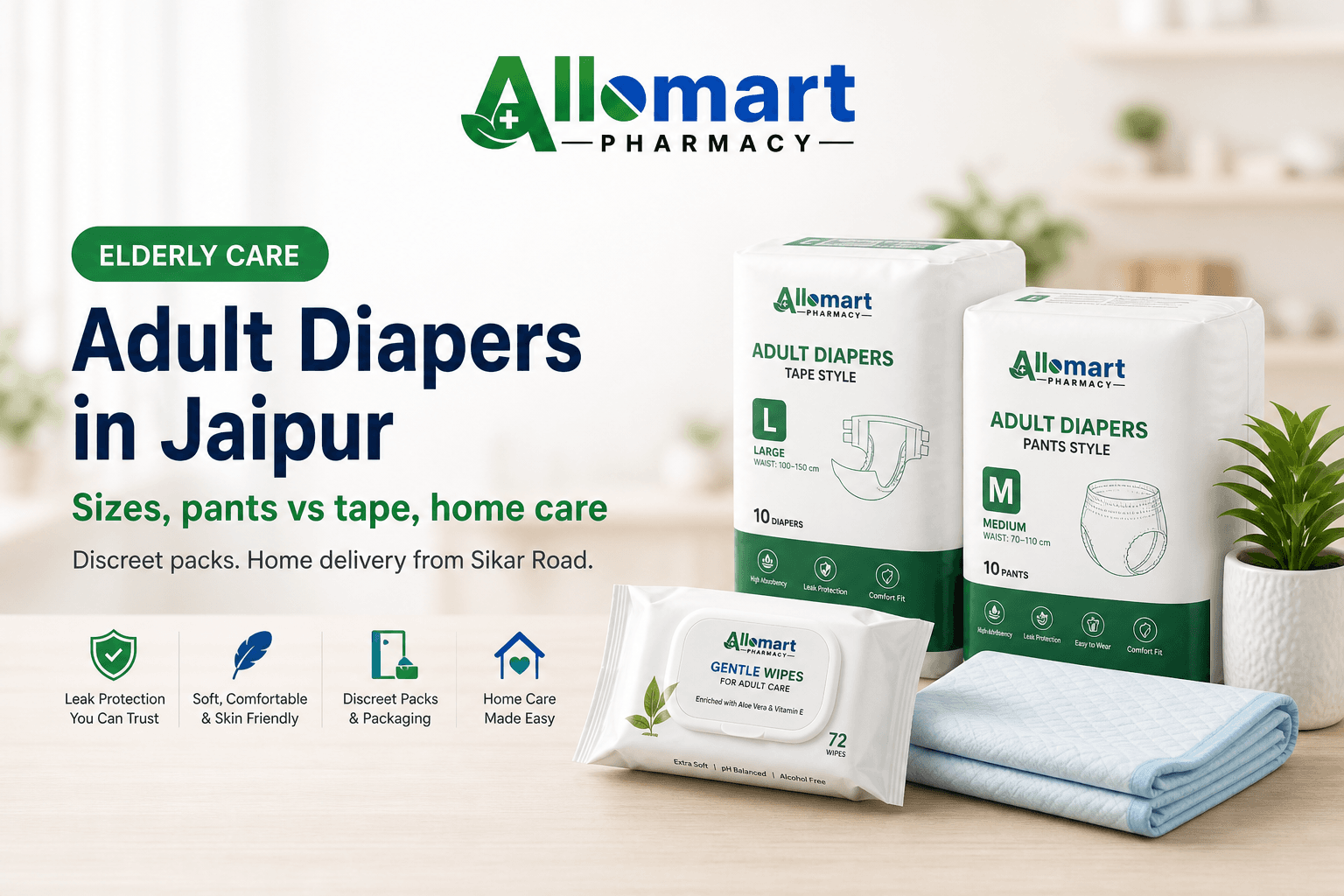 Adult Diapers in Jaipur — Sizes, Pants vs Tape, Elderly Care at Home