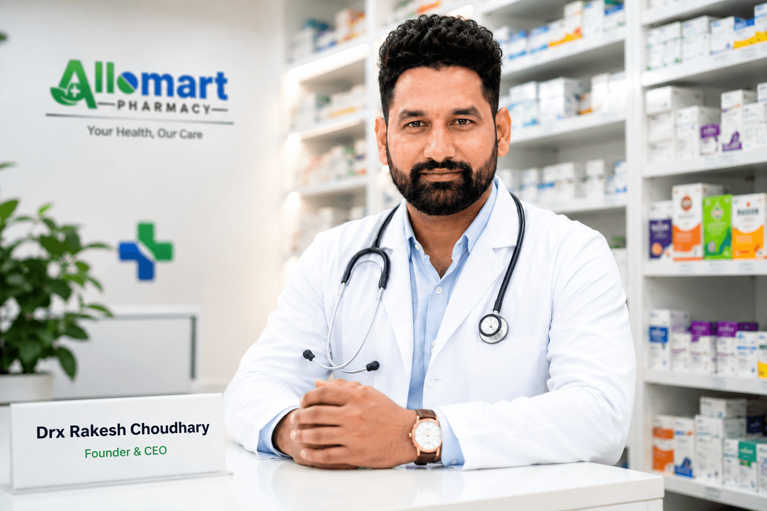 Drx Rakesh Choudhary, Founder & CEO of Allomart Pharmacy