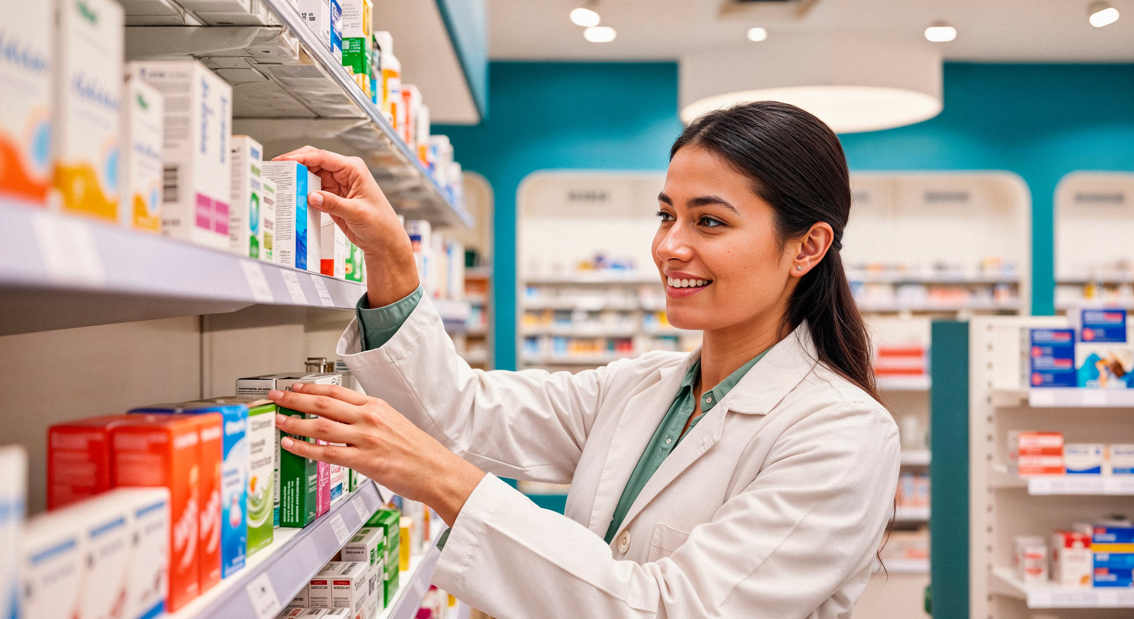 Pharmacist supporting retail and wholesale customers at Allomart Pharmacy