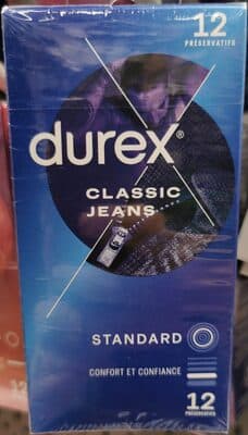 Durex Classic Jeans Standard Condoms Pack of 12