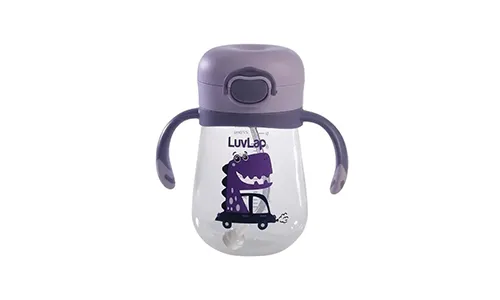 LuvLap Purple Sipper with Straw