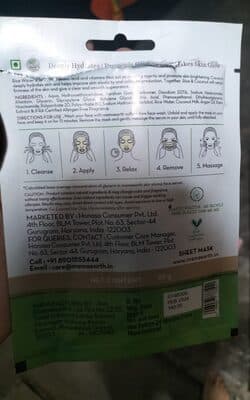 Mamaearth Rice Water Bamboo Sheet Mask
