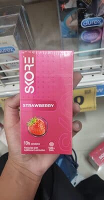Skore Strawberry Flavoured Condoms Pack of 10