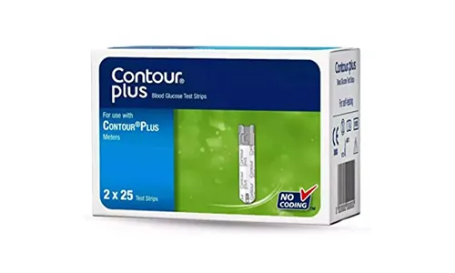 Contour Plus Blood Glucose Test Strips, 50 Count