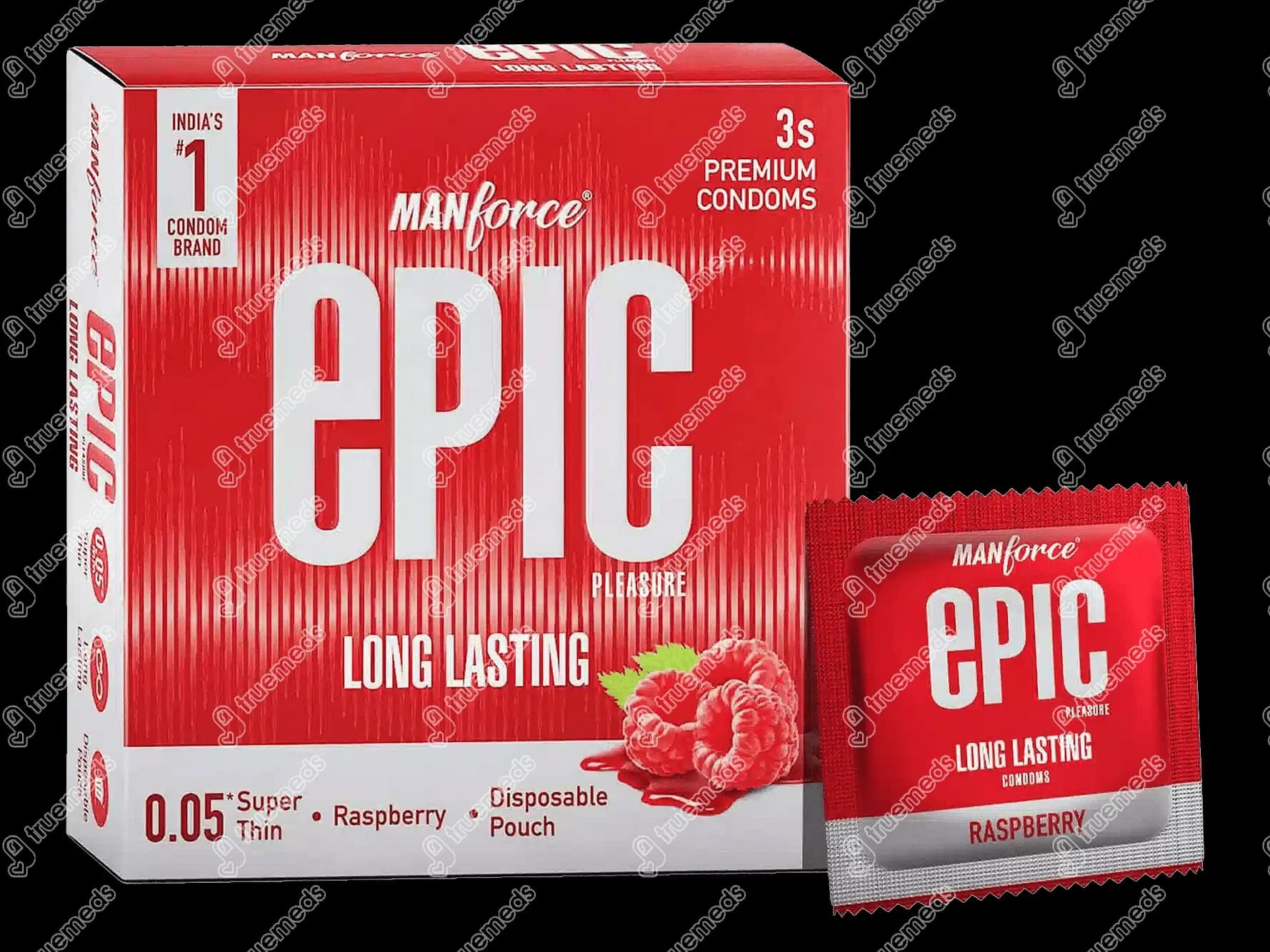 Manforce Epic Pack Of 3 Strawberry