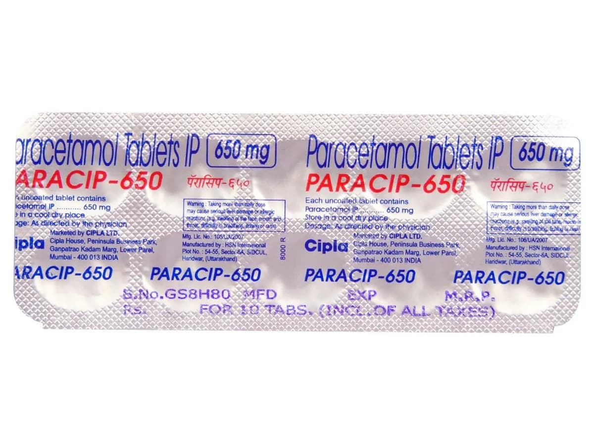 Paracip 650 Tablet