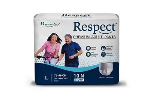 RESPECT Adult Diaper Pants Style for Unisex with Wetness Indicator (30-39 Inches)