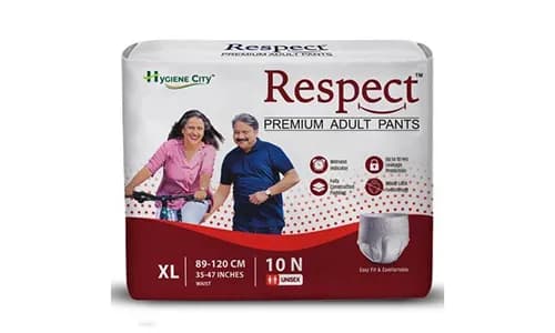 RESPECT Adult Diaper Pants Style for Unisex with Wetness Indicator (35-47 Inches)