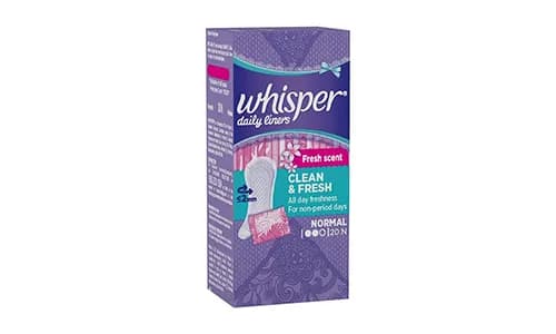 Whisper Daily Liners Clean & Fresh Panty Liners