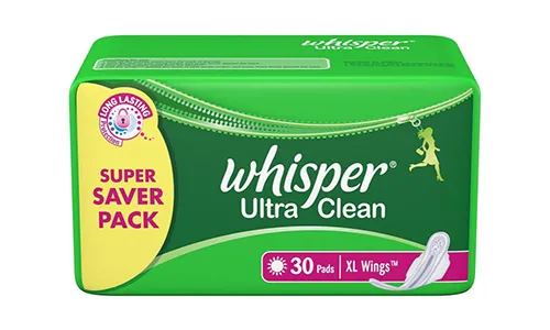 Whisper Ultra Clean Sanitary Pads (XL+ Wings)(30P)