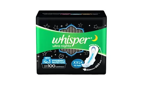 Whisper Ultra Nights Sanitary Pads (XXL+ Wings) (16P)